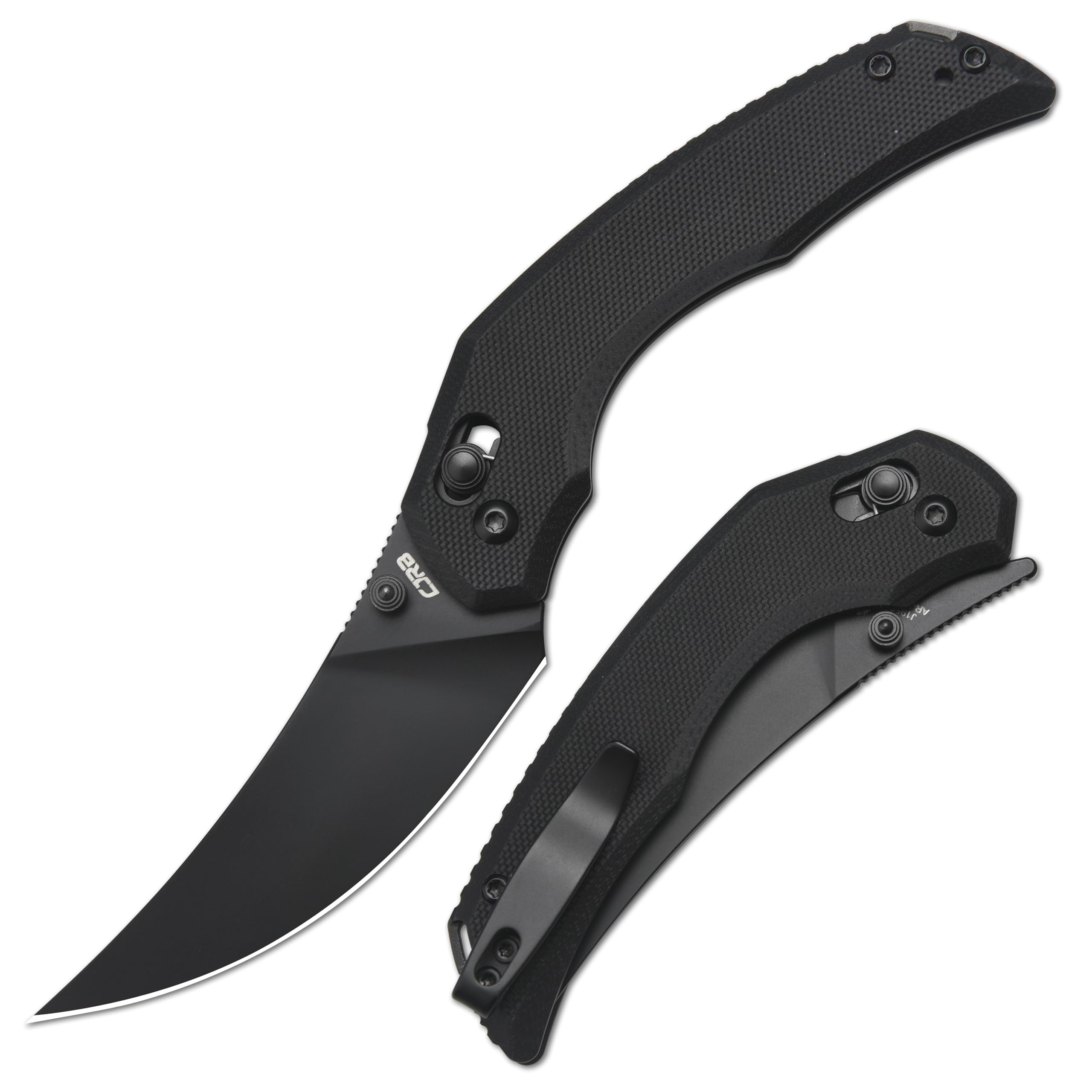CJRB Nanner Taschenmesser mit 3,23" AR-RPM9 Stahlklinge, EDC Klappmesser mit G10 Griffschalen für Damen & Herren Camping Wandern, Design von Dustin Rhodes (J1955)