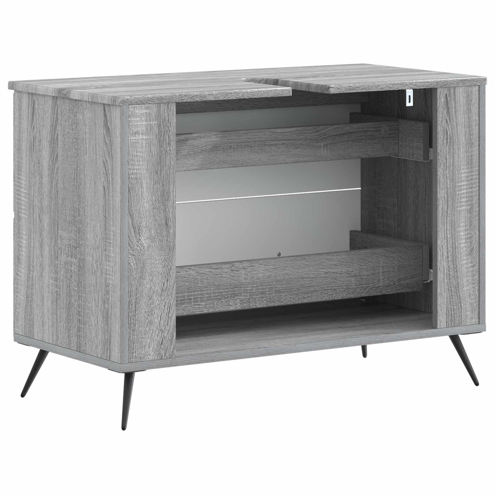 Szafka pod umywalkę BREDA Sonoma szara 82 x 41 x 59 cm materiał