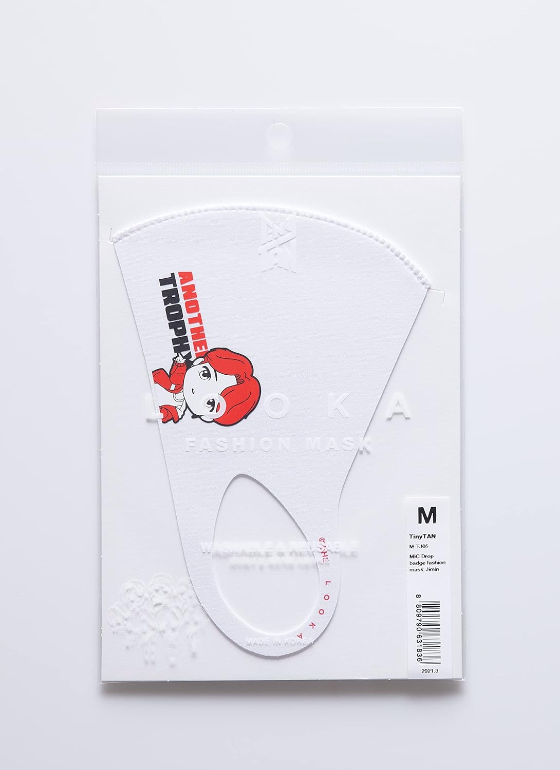 LOOKA TinyTAN inspired by BTS Protective Fashion Face Mask MIC Drop Logo Fashion Mask