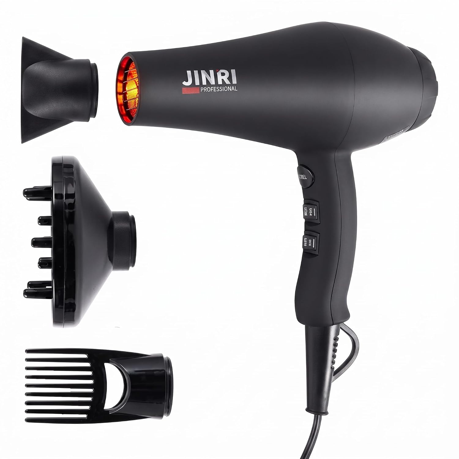 JINRI Infrared Hair Dryer, Professional Salon Hairdryer Negative Ionic