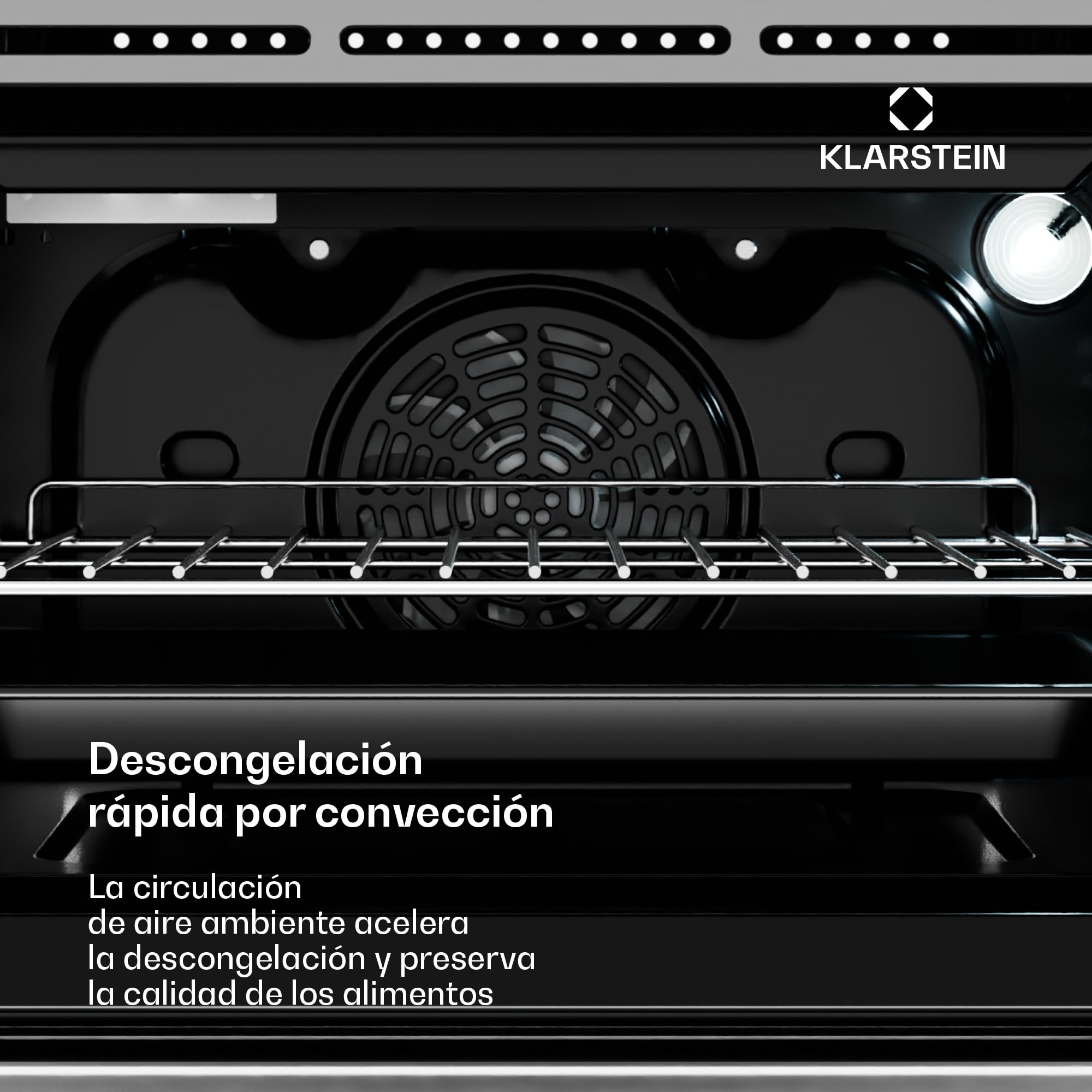 Klarstein SpaceSmart - Horno empotrable (41 L, 8 funciones, temporizador digital, limpieza al vapor, puerta extraíble, clase energética A, diseño compacto