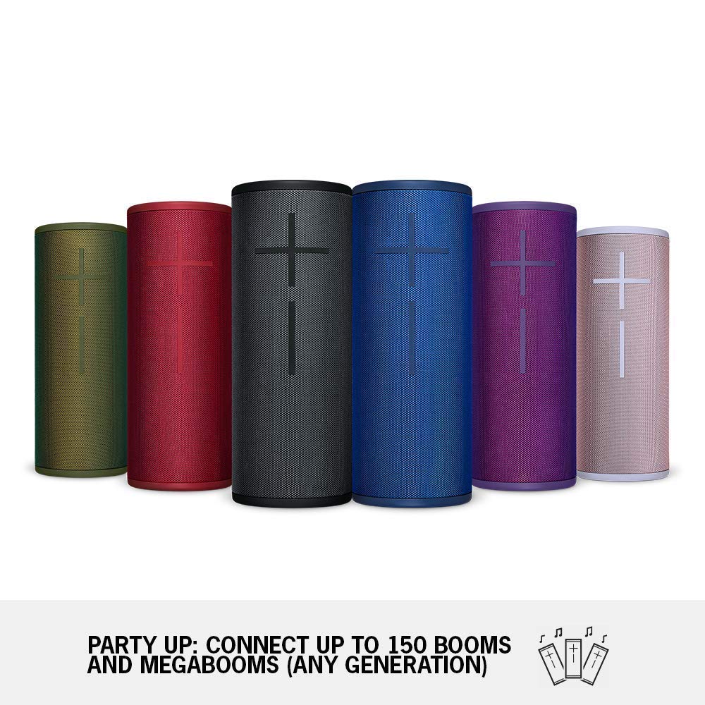 Ultimate Ears Megaboom 3 Tragbarer Bluetooth-Lautsprecher | 360° Sound, Satter Bass, Wasserdicht, Staubresistent & Sturzfest, Musiksteuerung, 20-Stunden Akkulaufzeit - Mehrfarbig