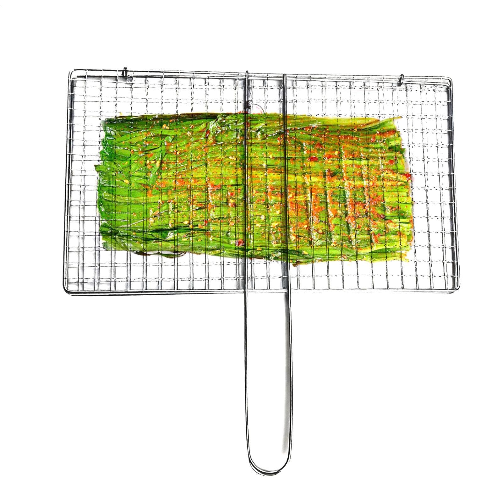 Cesta de barbacoa de acero inoxidable de 15 pulgadas para verduras y carne