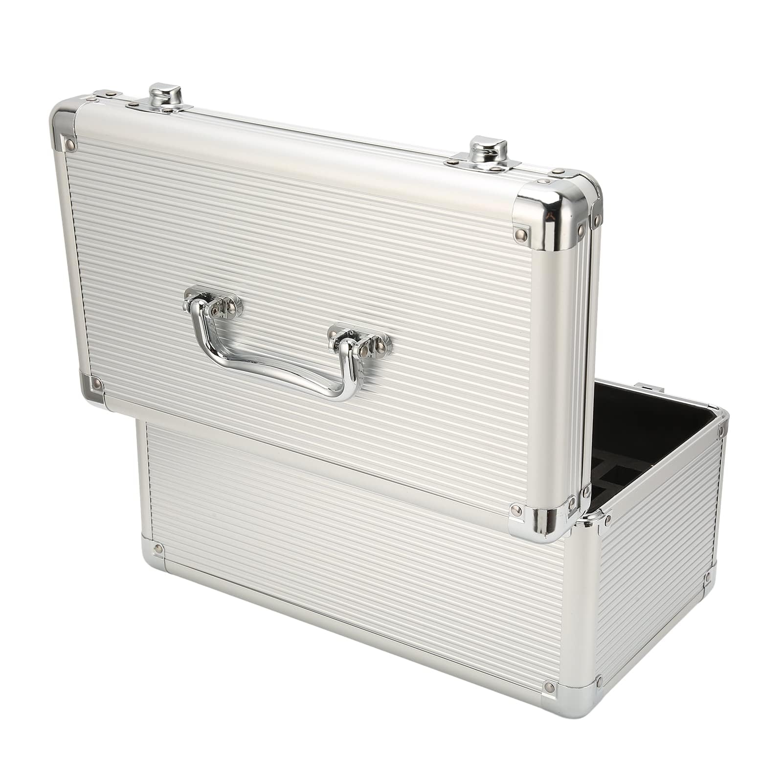 Caja de Almacenamiento para Disco Duro de 3,5", Maleta con Caja de Almacenamiento para Disco Duro con 10 Bahías, Estuche de Transporte para Disco Duro Externo con Diseño de Bloqueo de Seguridad