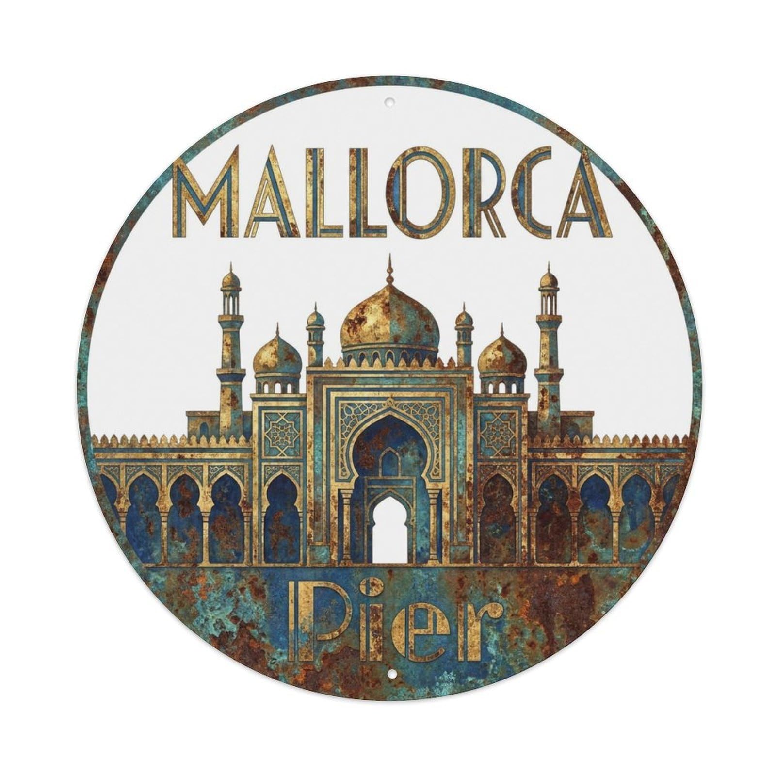 Vintage Travel Mallorca Spain History Metal Tin Sign
