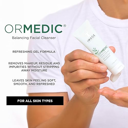 Miniatura 2 de IMAGE Skincare, ORMEDIC Limpiador facial equilibrante de pH, espuma suave e hidratante con aloe vera, 1.7 onzas líquidas