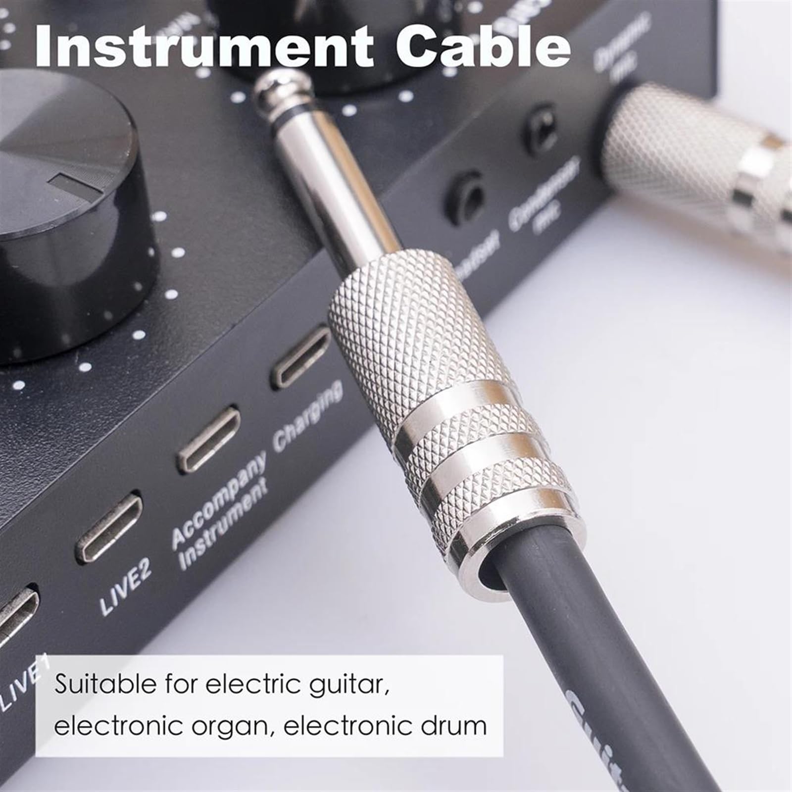 kabel audio instrumentu muzycznego Kabel Metalowy Powlekany Gitara Męski Do Męskiego Linia Linia Głośnikowa Przewód Do Gitary Bas Mikrofon Mikser(10 Meter)