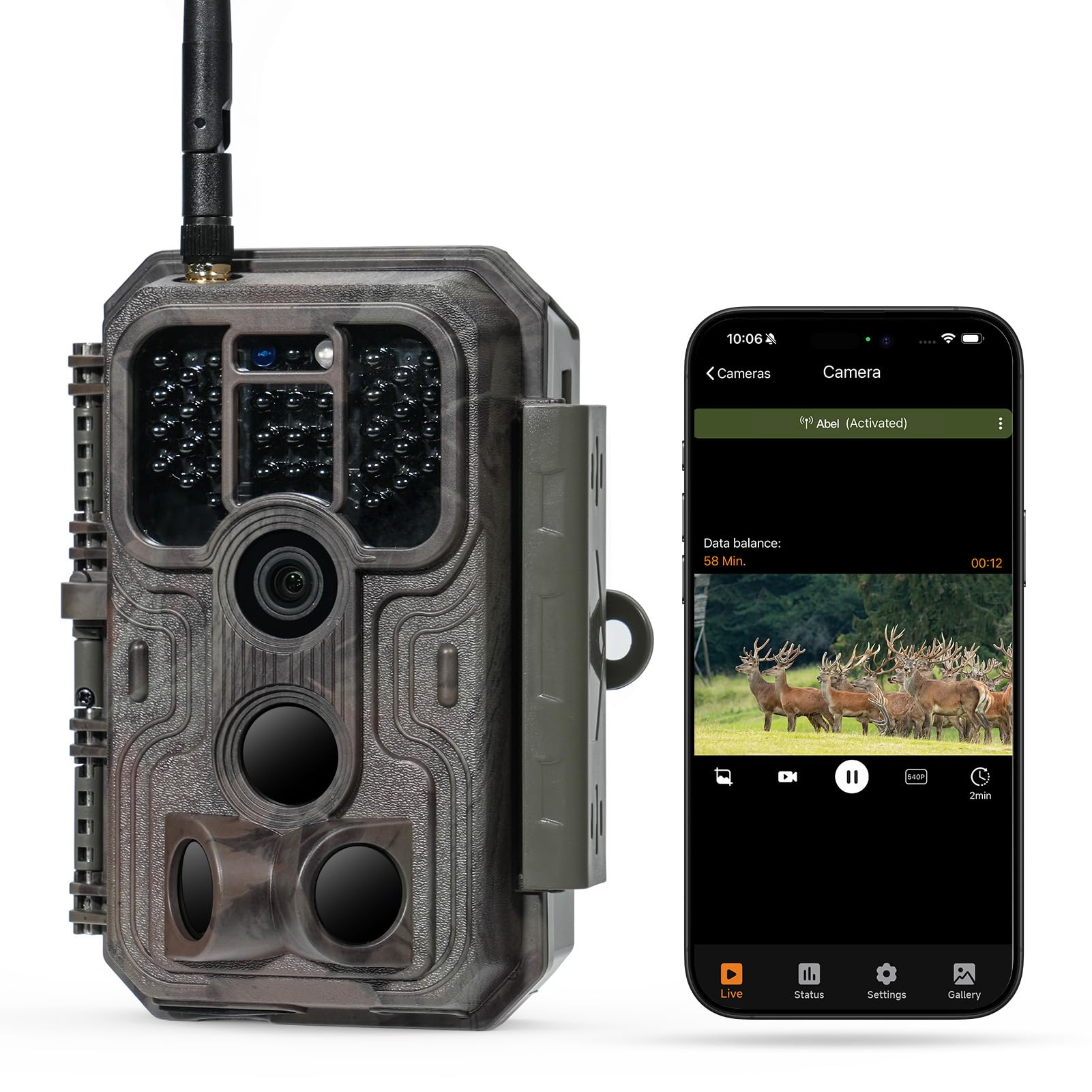Photo 1 of **ITEMS FACTORY SEALED** Meidase P200 WiFi (Non-Cellular) Trail Camera, 64MP Photo, 1296p Video, Bluetooth WiFi App Control, 0.1s Motion Detection, No Glow Night Vision 100ft, for Wildlife Animal Scouting or Backyard