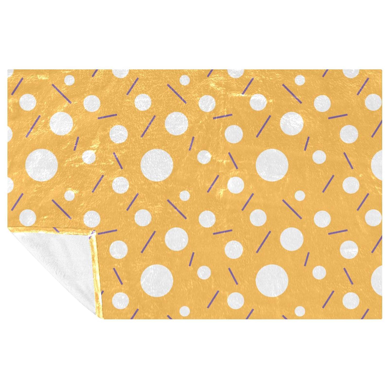 Couverture chaude et douce Memphis jaune plaid canapé 150x100