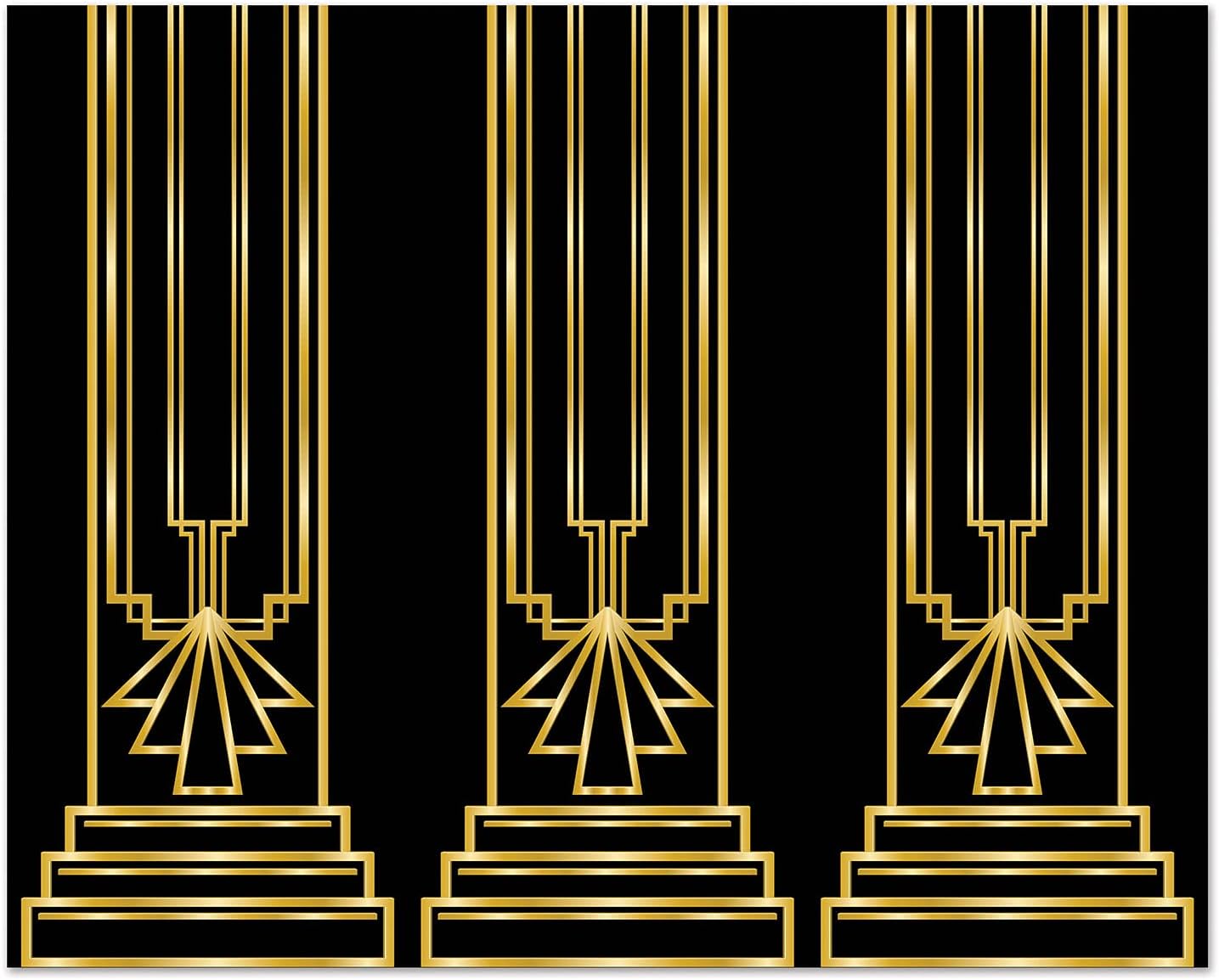 Beistle Great 20s Wall Backdrop, Decorative Wall Covering for Roaring Twenties Parties, Art Deco-Themed Photo Booths, Jazz Night Celebrations, Speakeasy Events, Vintage Decorations, 4' x 30'