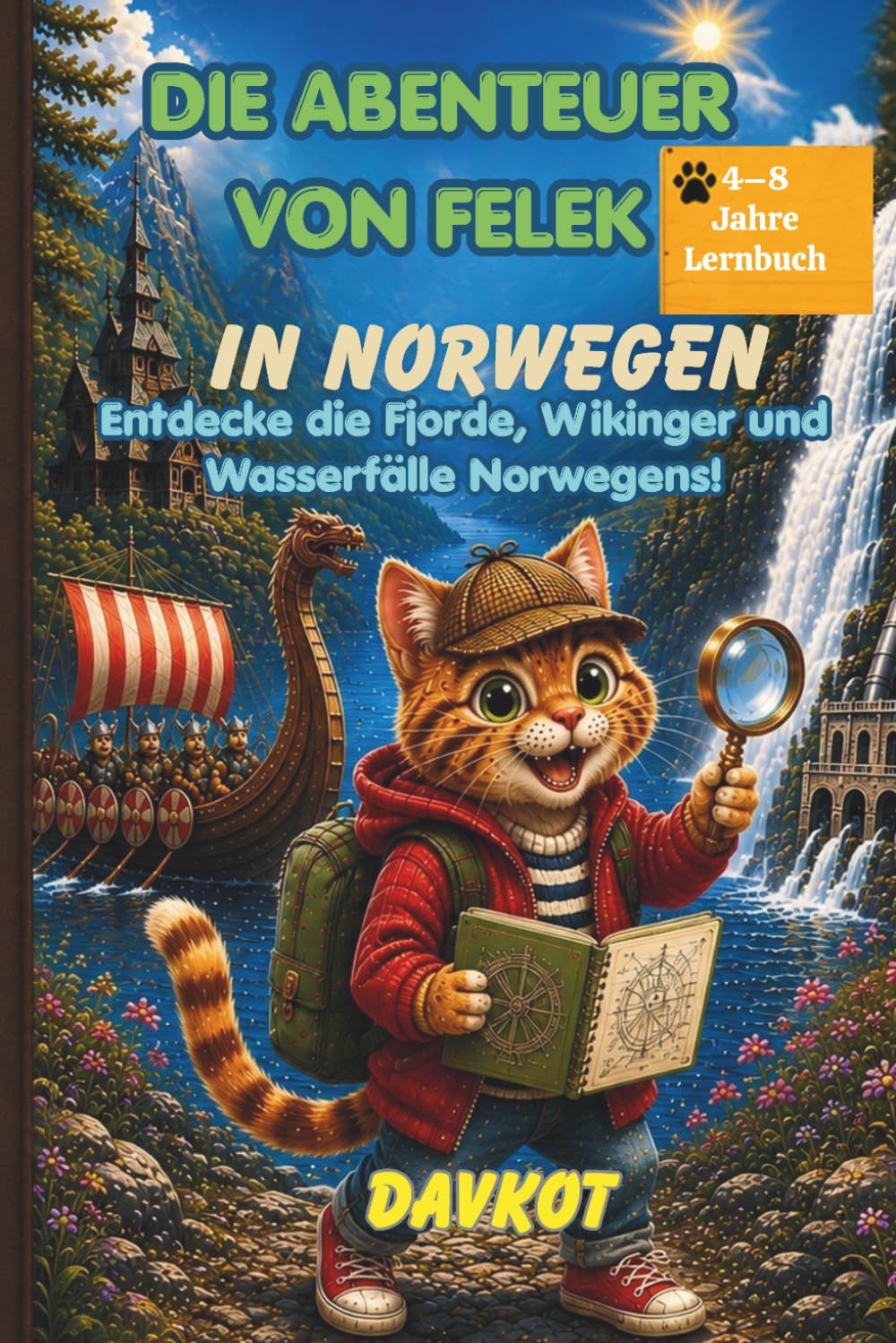 DIE ABENTEUER VON FELEK IN NORWEGEN: Entdecke die Fjorde, Wikinger und Wasserfälle Norwegens! (Felek the Cat’s Adventures)