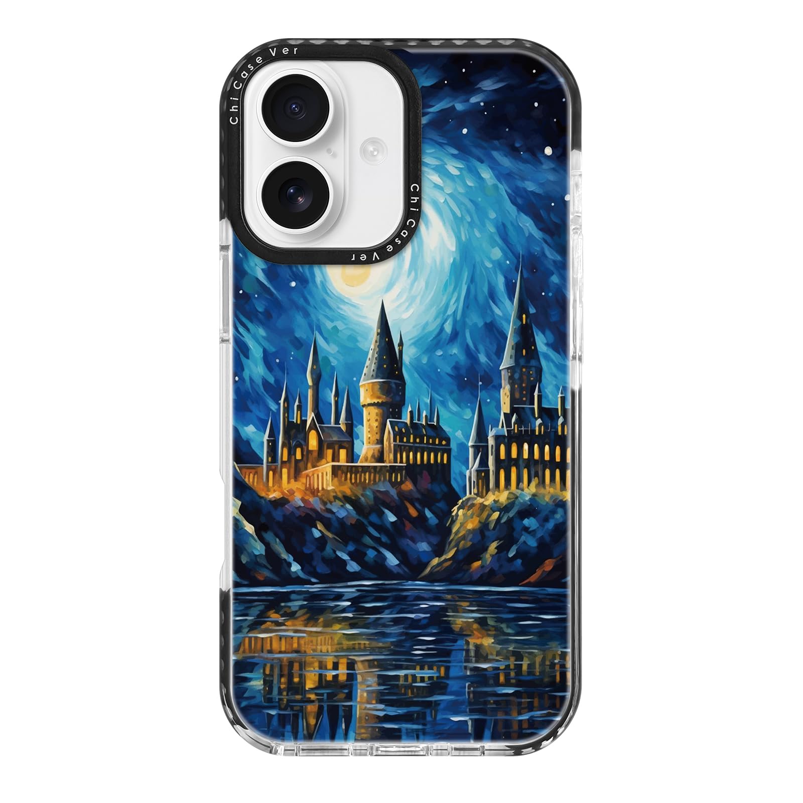 ChiCaseVer for iPhone 16 Case, Enchanted Castle & Starry Night Design, Military-Grade Drop Protection, Mystical Slim TPU Protective Cover with Camera