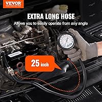 Vista 2 de Kit de adaptador de probador de compresión VEVOR, 9 piezas de prueba de compresión de fuga de cilindro de motor automotriz, medidor de presión