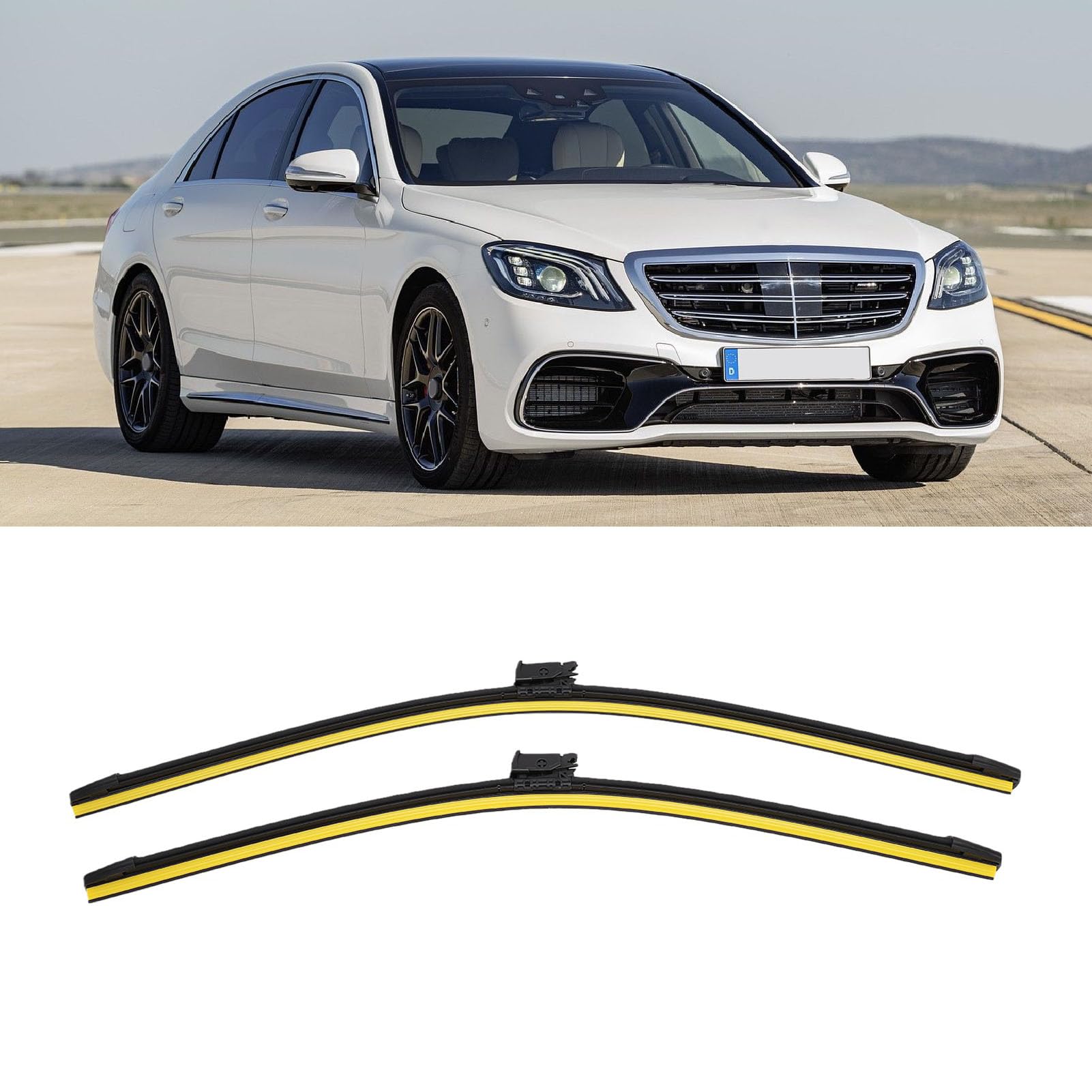 KIMISS Spazzola Tergicristallo Anteriore A2228201145 Installazione Semplice Senza Striature con OEM 2228201145 per S450 S550 S550e S63 AMG S65 AMG
