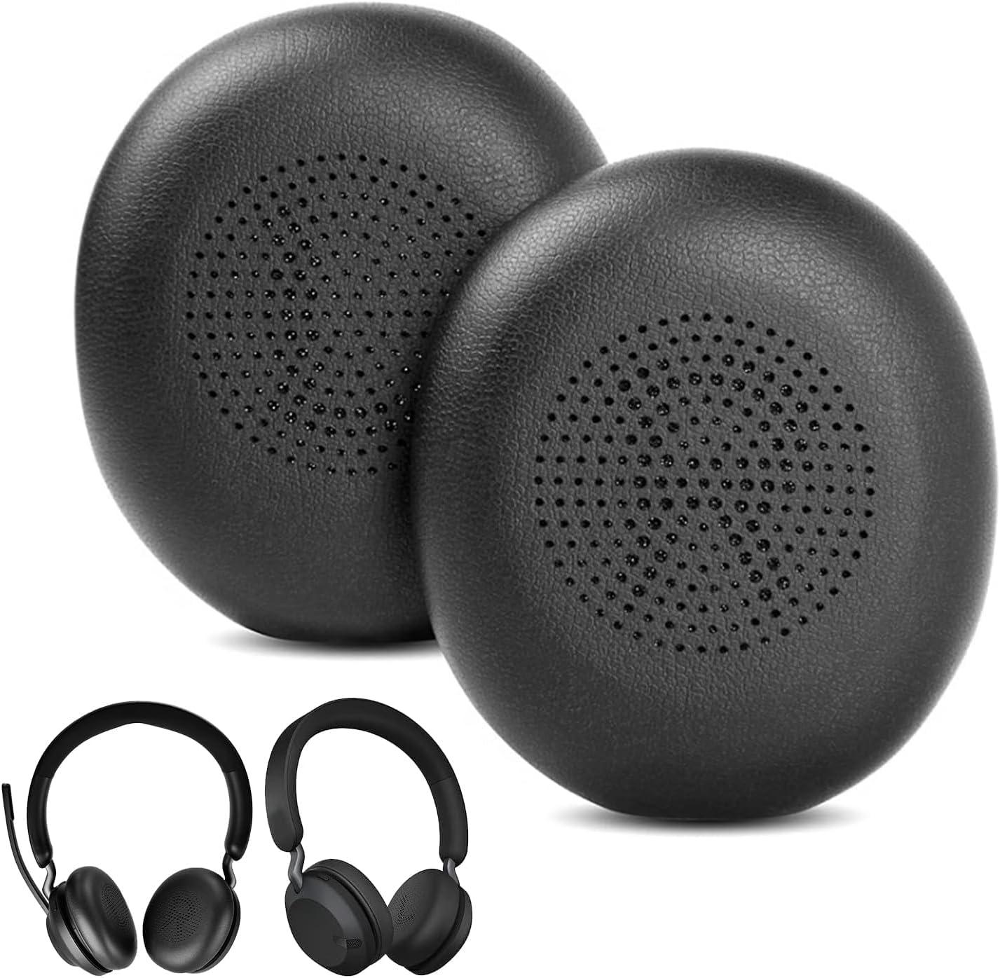Ohrpolster-Ersatz Für Jabra Evolve2 65/40 & Elite 45h – Aus Proteinleder & Memory-Schaum