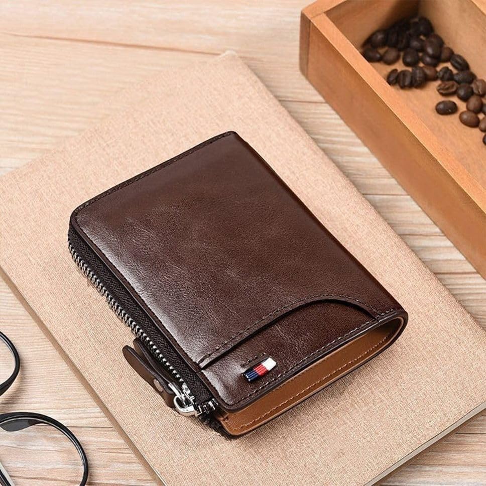 Slim Skinny Fit Card Wallet for Men and Women (Cross Brown Card Av)-image-6