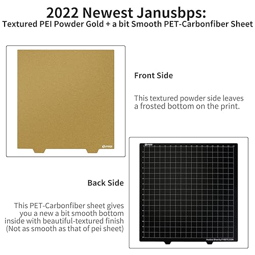 Miniatura 3 de FYSETC Impresora 3D Voron0.2 Pro Build Plate Reemplazo solamente, placa de construcción de doble cara de 4.724 in4.7 pulgadas, hoja PEI+PET-CF