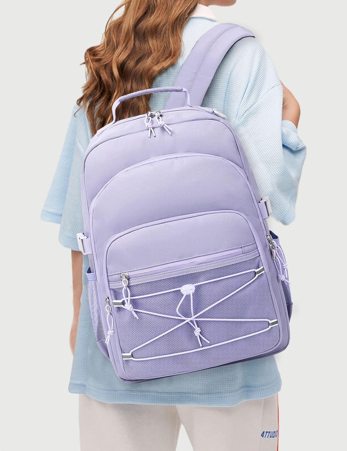 mygreen Girls Backpack Kids Elementary Camo School Bags for Kindergarten Primary Bookbags Lightweight Waterproof Sturdy Durable Gift Polyester 16 Inch for Age 7-15 Purple - Image 2