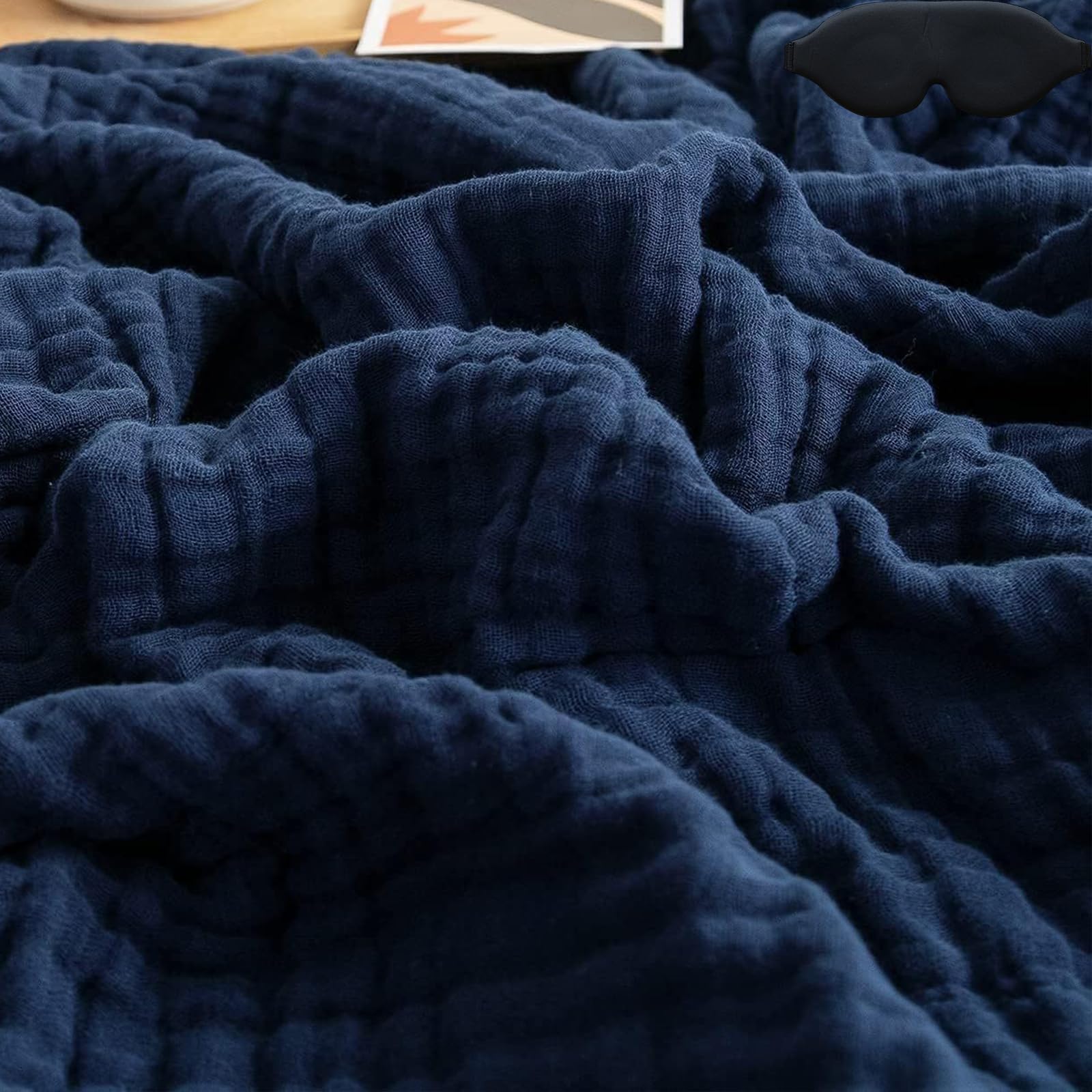 Sanfte Musselindecke, Sommer Musselin Decke Für All Seasons, Leicht & Atmungsaktiv Baumwolle Kuscheldecke Muslin Blanket Erwachsene, Sanfte Musselin Decke Für Couch, Sofa & Bett (E, M)