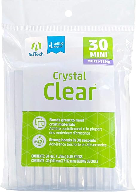 Adtech W220-34ZIP30 Multitemps Mini Sticks à colle chaude, 4-Inch, 30-Pack ( L'emballage peut varier )