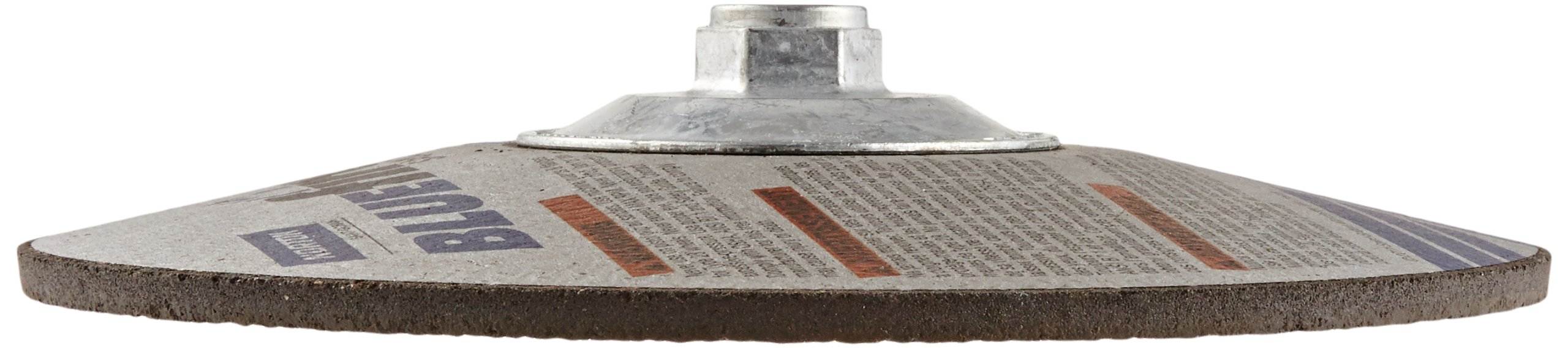 Norton Blue Fire Plus Saucer Depressed Center Abrasive Wheel, Type 28, Zirconia Alumina, 5/8