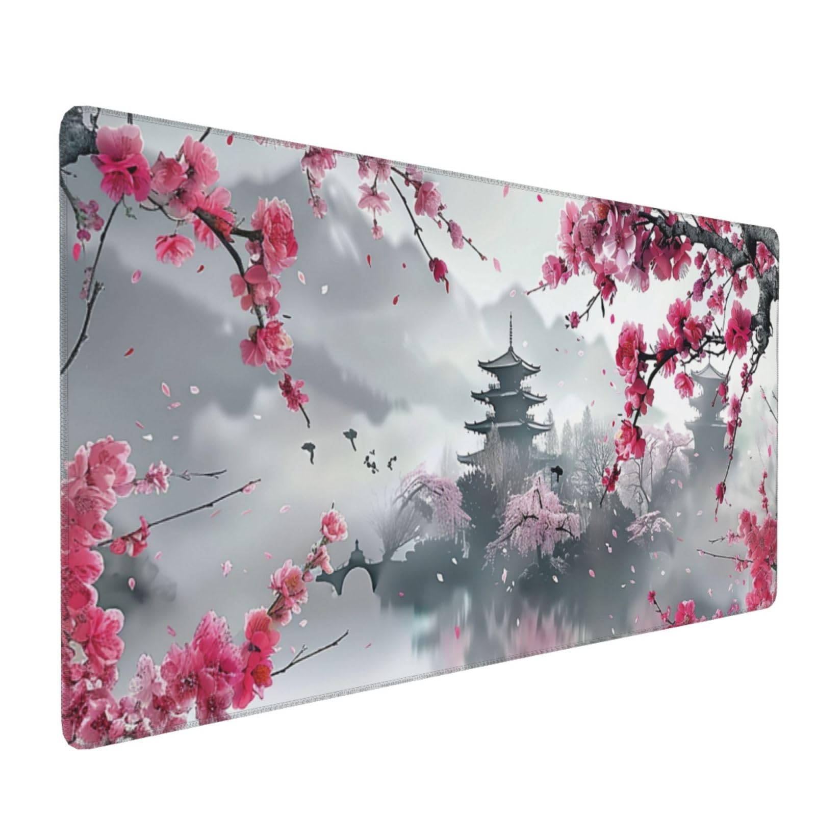 35.4 x 15.7 in, Waterproof XXL Large Mouse Pad for Desk, Extended Keyboard Mouse Mat for Computer Office, Big Laptop Mouse pad, Gaming Pc-Pink Cherry