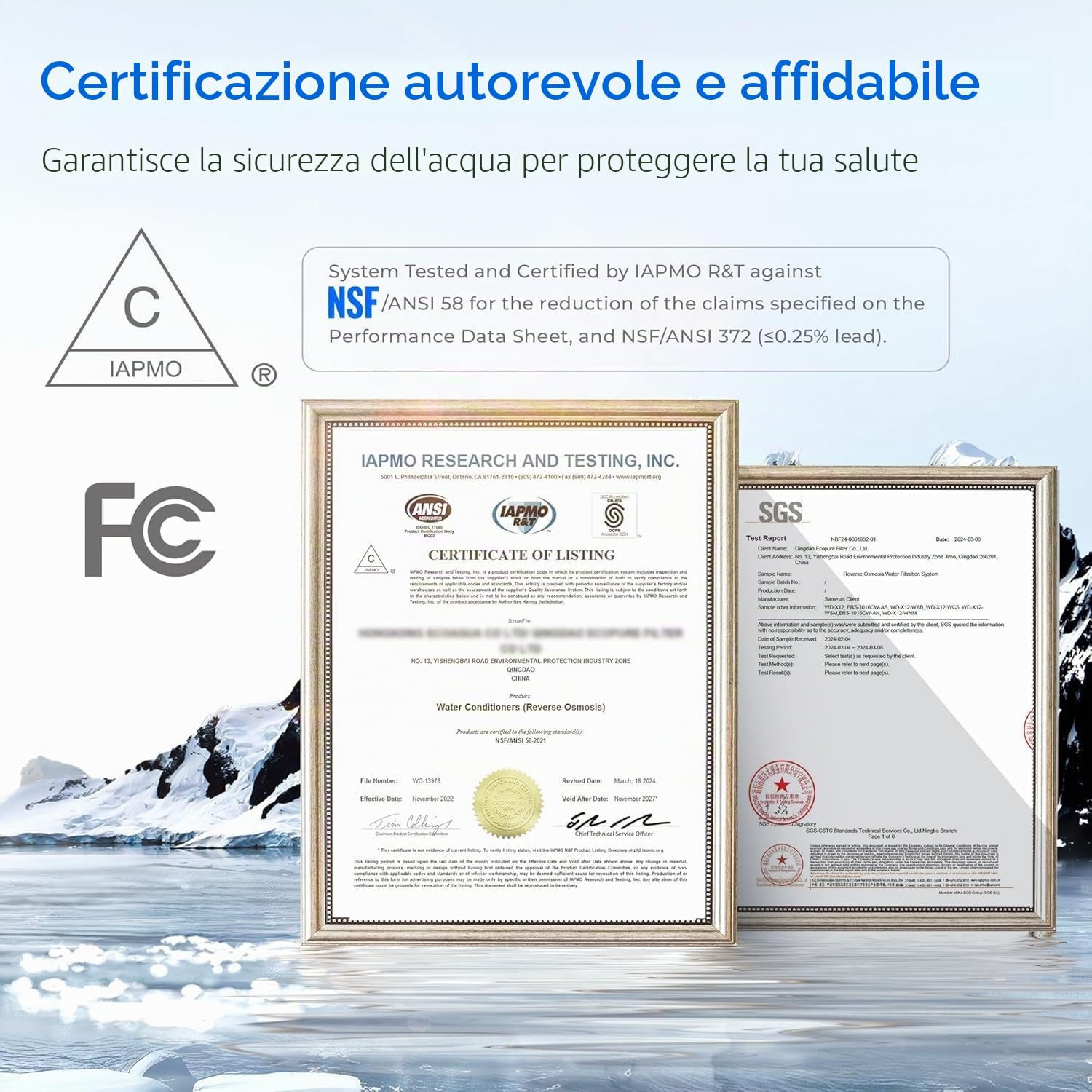 Waterdrop WD-X12-F3 Filtro di Ricambio per X12-Basic e WD-X12-Alkaline 1200 GPD Sistema a Osmosi Inversa, Durata 24 mesi, Riduce i PFAS