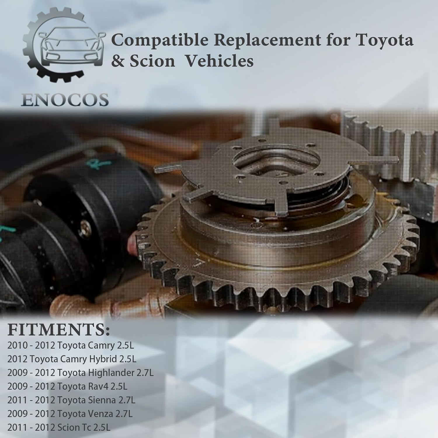 917-258 917-259 VVT Timing Camshaft Gear Sprocket Compatible with 2009-2012 Toyota Camry RAV4 Scion tC 2.5 L, Highlander Sienna Venza 2.7L, Replace# 13050-0V011 13050-36010
