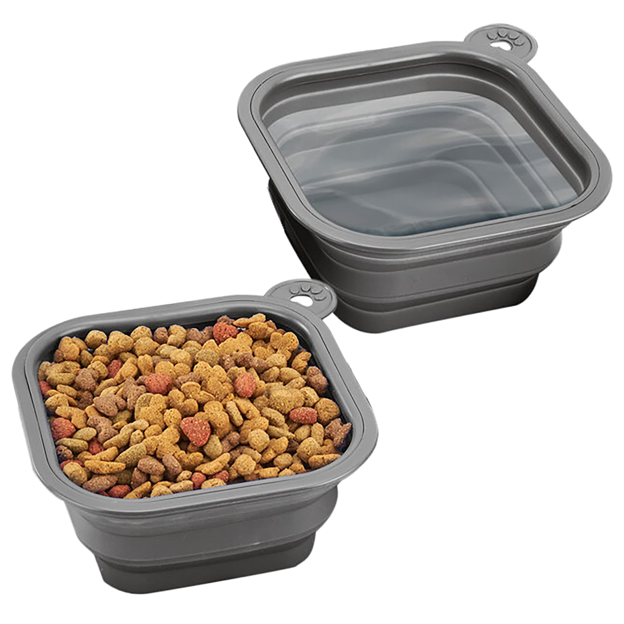 Mobile Dog Gear Large Collapsible Dog Water Bowls for Travel (Set of 2, 5 Cups Each) - Portable Foldable Bowl for Feeding Pets, Cats & Dogs - Easy to