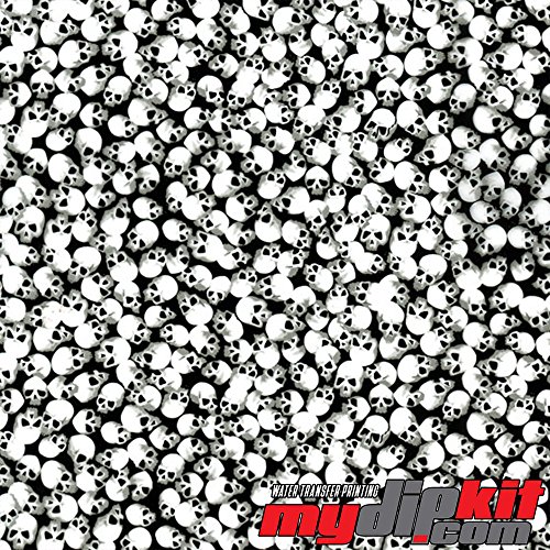 Water Transfer Printing Film - Hydrographic Film - Hydro Dipping - Small White and Black Skulls - LL-61