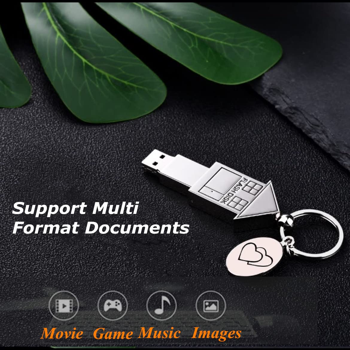 FeliSun Chiavetta USB 3.0 A Forma Di Casa – 64GB, Metallo, Portachiavi, Velocità 80MB/s In Lettura, Compatibile Con PC E TV - 2