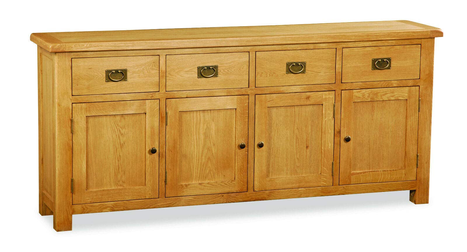 Furniture Octopus Oakvale Extra Large Sideboard/Solid Wood 4 Drawer 4 Door Side Storage Cabinet