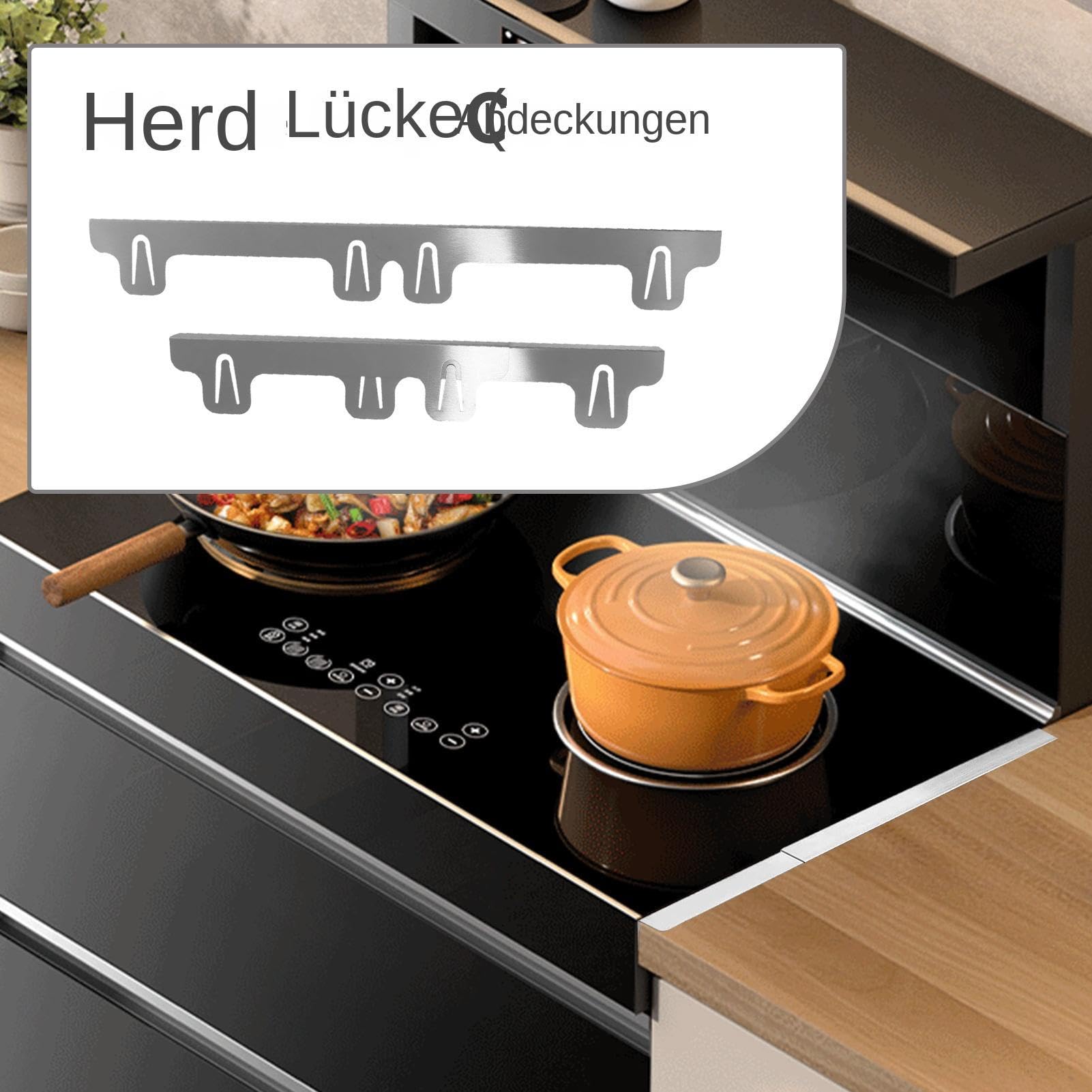 Juego de 2 juntas de sellado para el horno, juego de costuras laterales para el horno, protección para la brecha entre la estufa y la encimera del horno, fácil de limpiar, resistente al calor