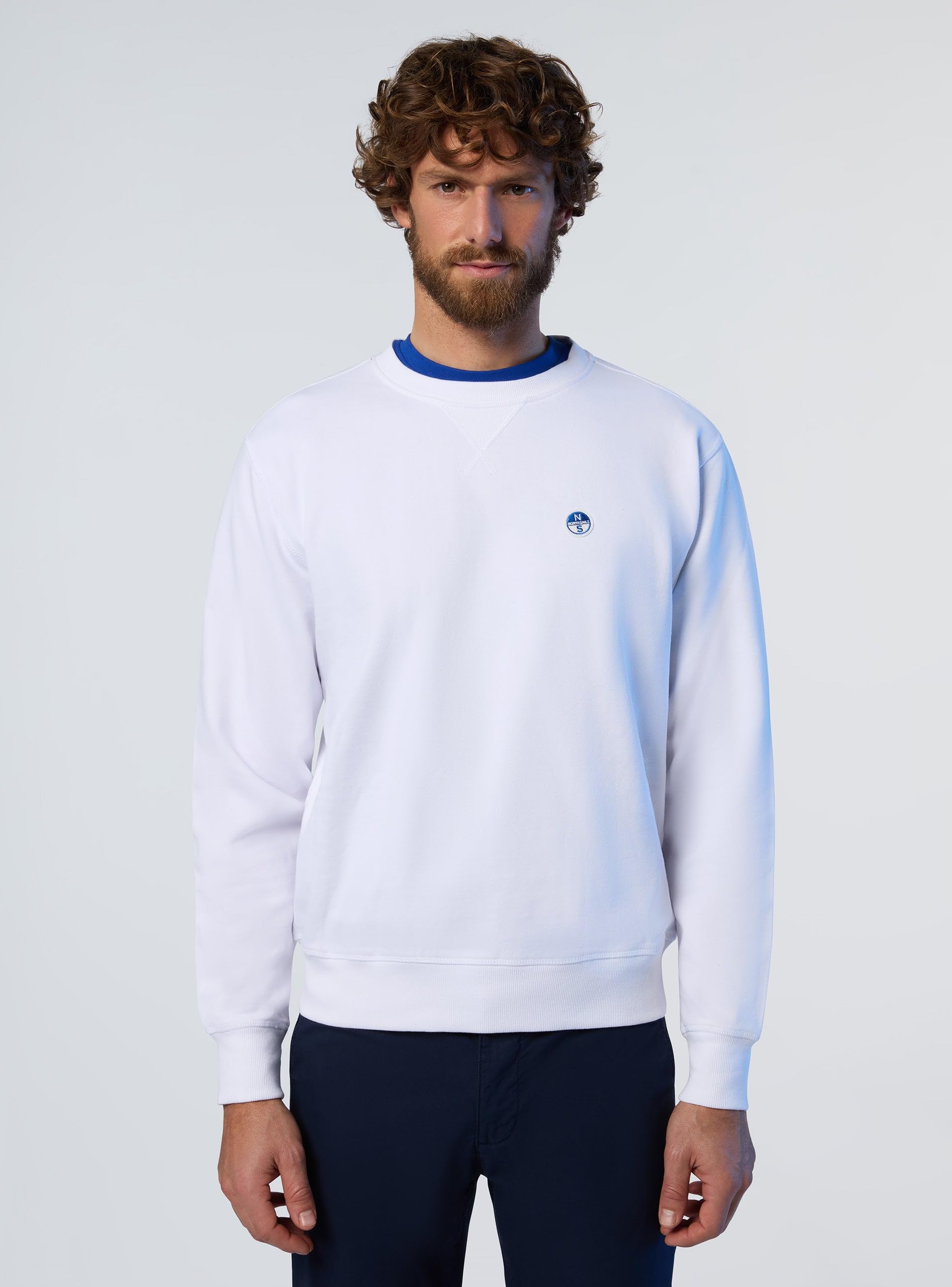 NORTH SAILS Felpa Uomo in Cotone Organico con Patch Logo