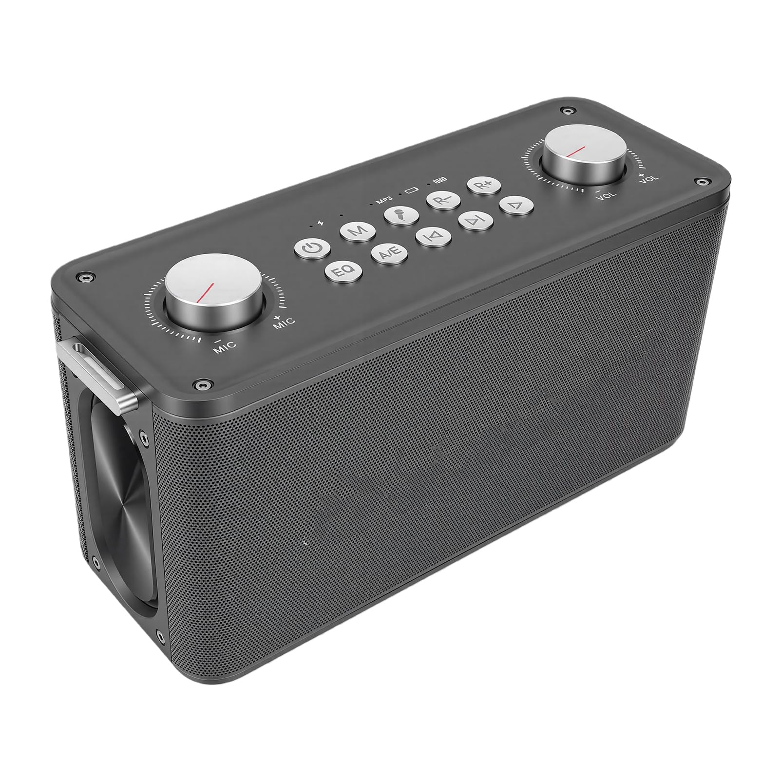 Asixxsix Máquina de Karaoke Portátil Altavoz Bluetooth con 2 Micrófonos Inalámbricos Control Remoto Tarjeta de Sonido Incorporada Batería de 6000 MAh para Fiestas en Casa Camping