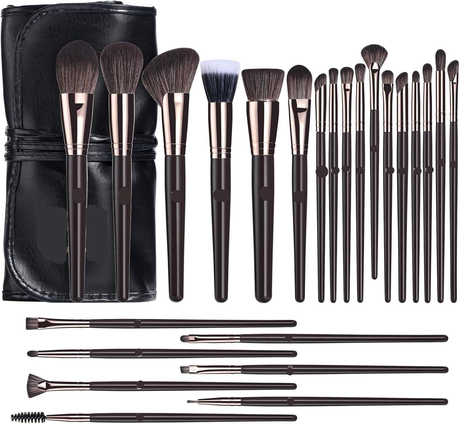 Pennello da trucco, Set Di Pennelli for Trucco Pennelli Professionali Con Custodia In Pelle PU Strumento Di Qualità