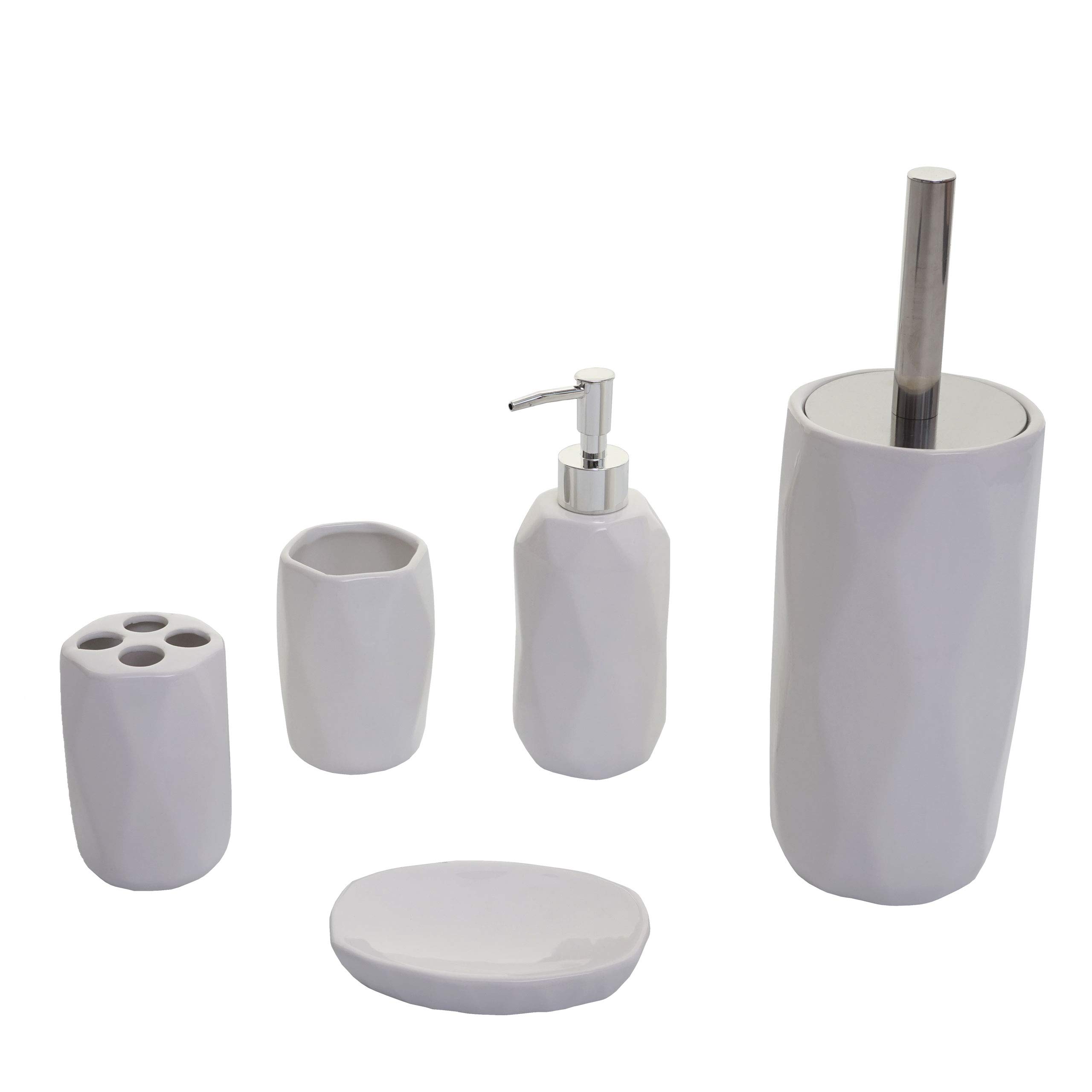 Juego de baño de 5 piezas HWC-H88 cerámica blanca