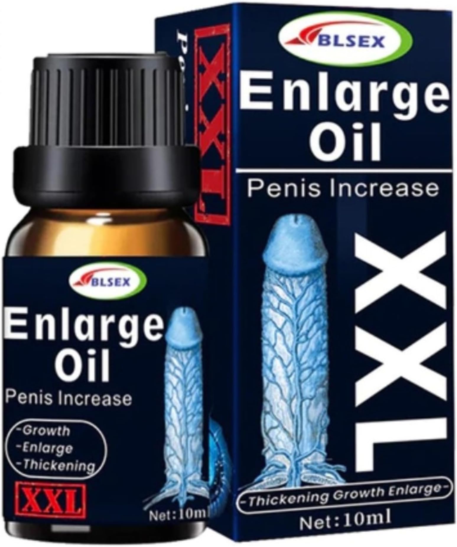 Men's Herbal Enlarge Massage Oil - Natural Formula for Wellness, Enlargement 10ml | 0.34 fl.oz | Pack of 1