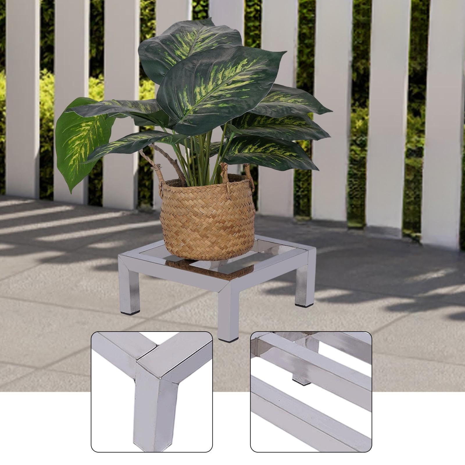 F Fityle Estantería de para Almacenamiento de Alimentos, Soporte Cuadrado para Flores para supermercados, almacenes, Tiendas, Balcones y garajes, 35cm