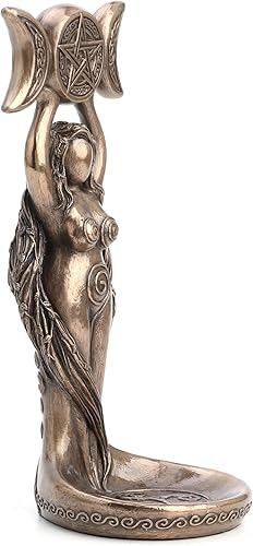 Miniatura 5 de Veronese Design 8 12 pulgadas de alto Triple Luna Goddess Hécate candelita Portavelas Estatua de Resina Acabado Bronce