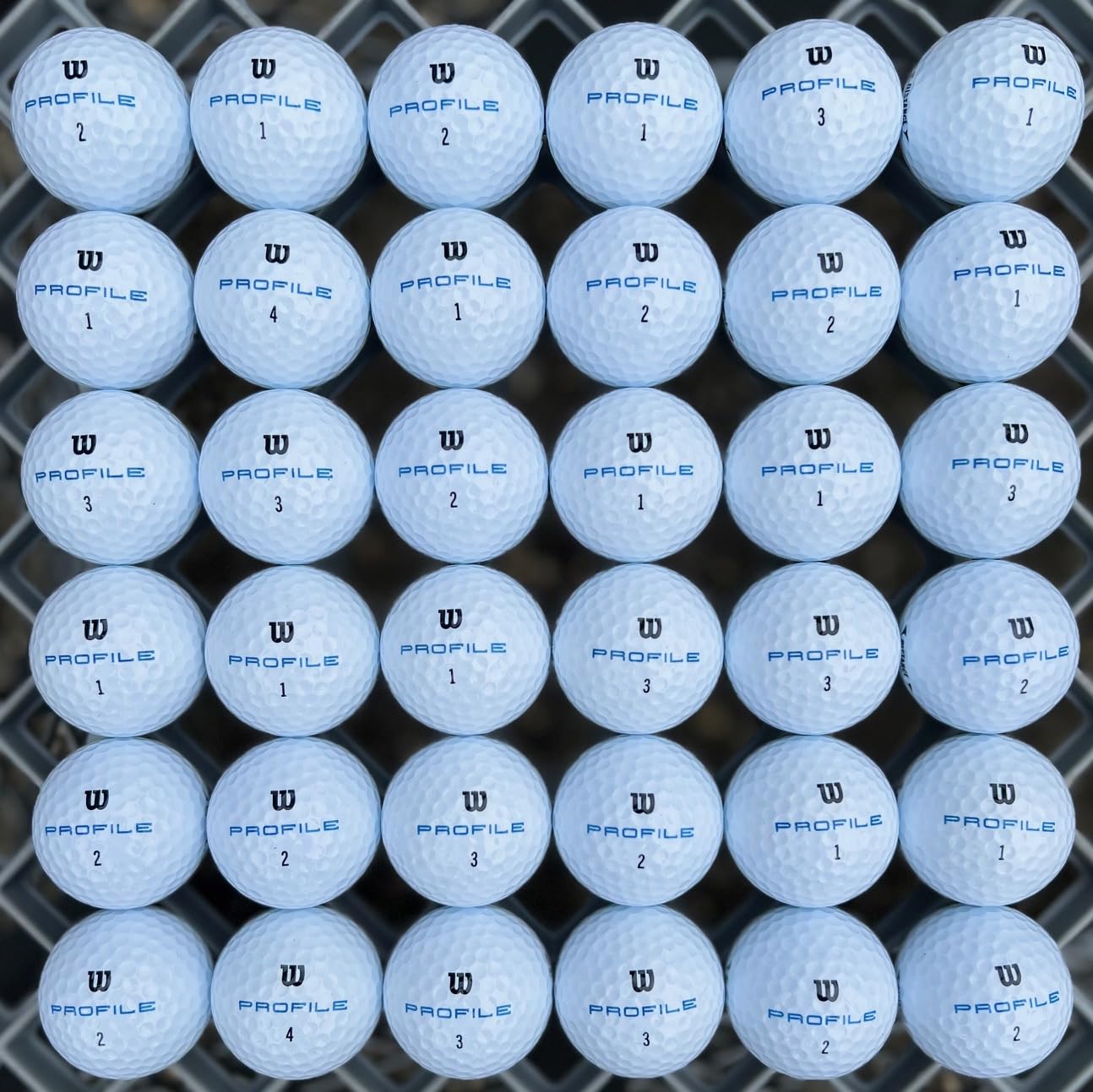 Wilson Profile Distance Golfball, 36 Stück, Premium Selection, AAAAA, Lakeballs - im Netzbeutel