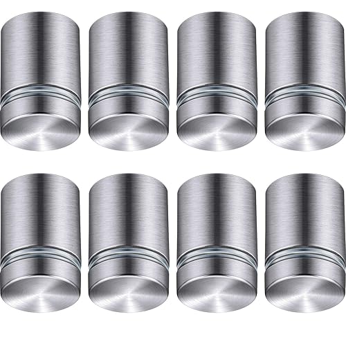 Miniatura 56 de Pelopy 8 tornillos de separación de letreros para anuncios, soportes de pared de acero inoxidable, clavos acrílicos de vidrio (1 x 1 pulgada)