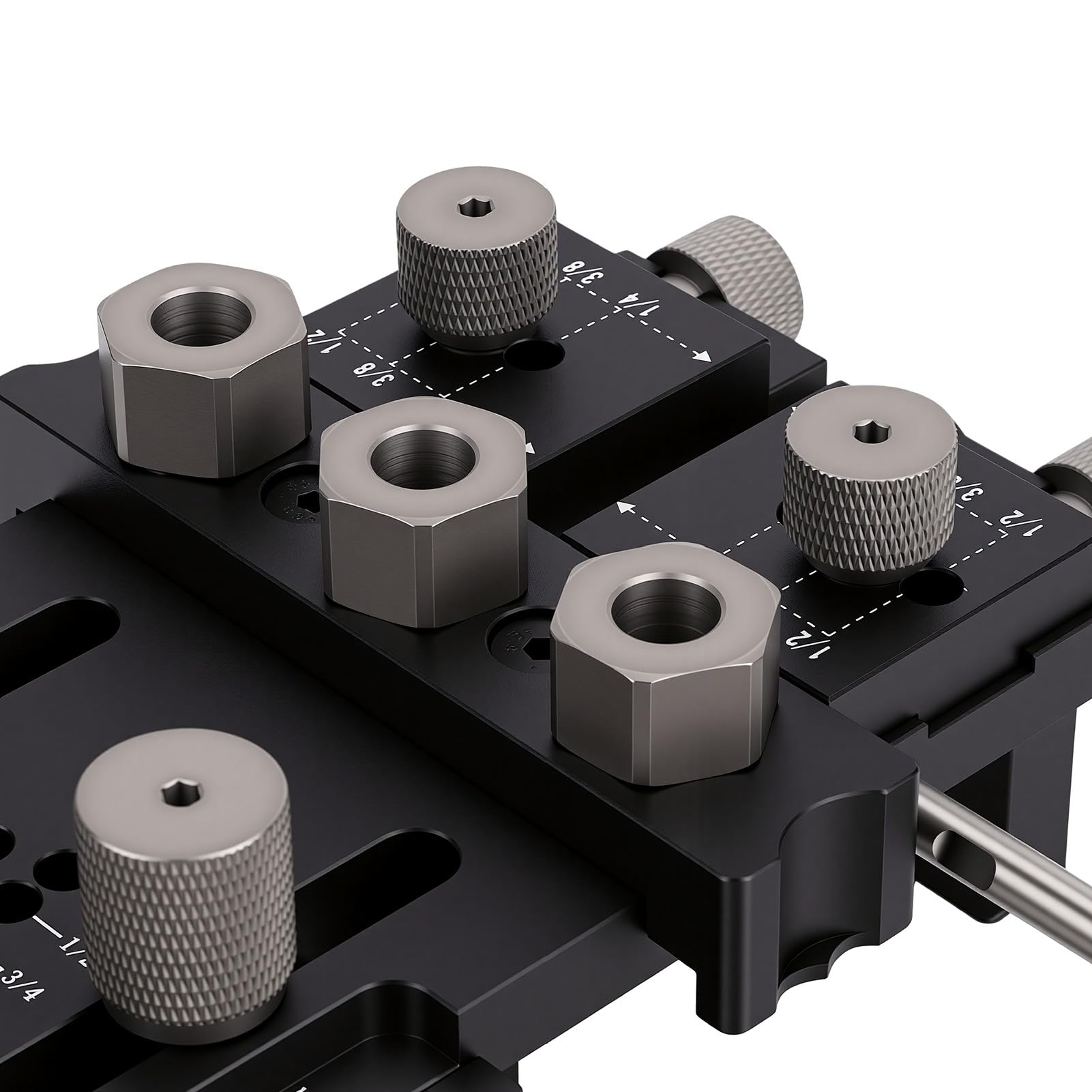 Yctze Kit de Plantilla para Tacos de 8,07x3,46 Pulgadas para Carpinteros Profesionales en Fabricación Muebles Tope Positivo Rápido Perforación Precisa Guí Perforación Ajustable