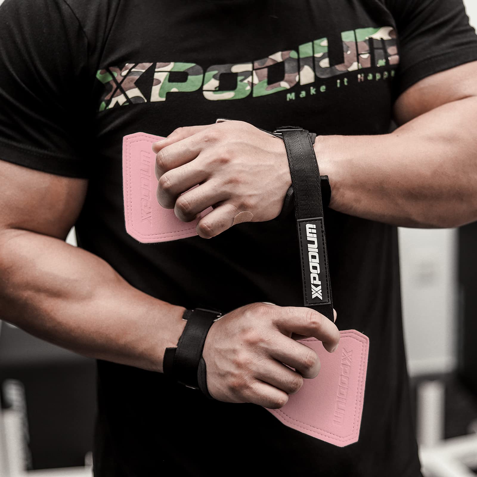 Buy XPODIUM Natural Rubber Hand Grips Fingerless,Grips for Workouts