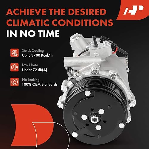 Miniatura 7 de A-Premium Compresor de aire acondicionado de CA con embrague compatible con Nissan Versa 2.4L 2020-2022, Acura TSX 2.4L 2009-2009, TSX 2.4L 2010-2014