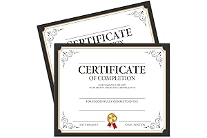 8x10 Inch Certificate of Completion In Recognition of Achievement