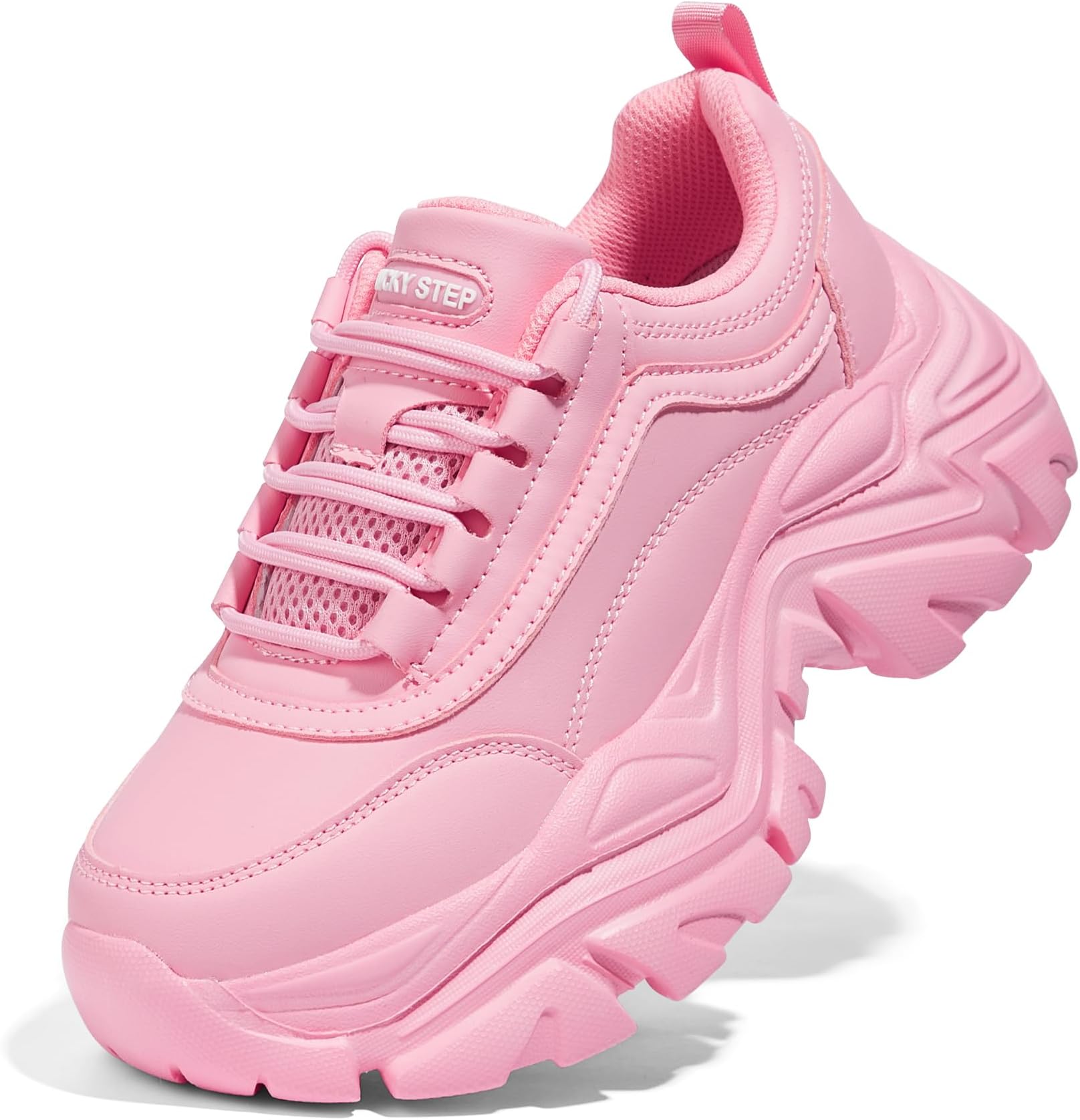 – Women Chunky Sneakers Fashion Platform Leather Casual Dad Shoes Comfortable Wedge Walking Sport Sneakers