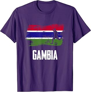Gambia Flag Jersey Gambian Soccer Team Gambian T-Shirt