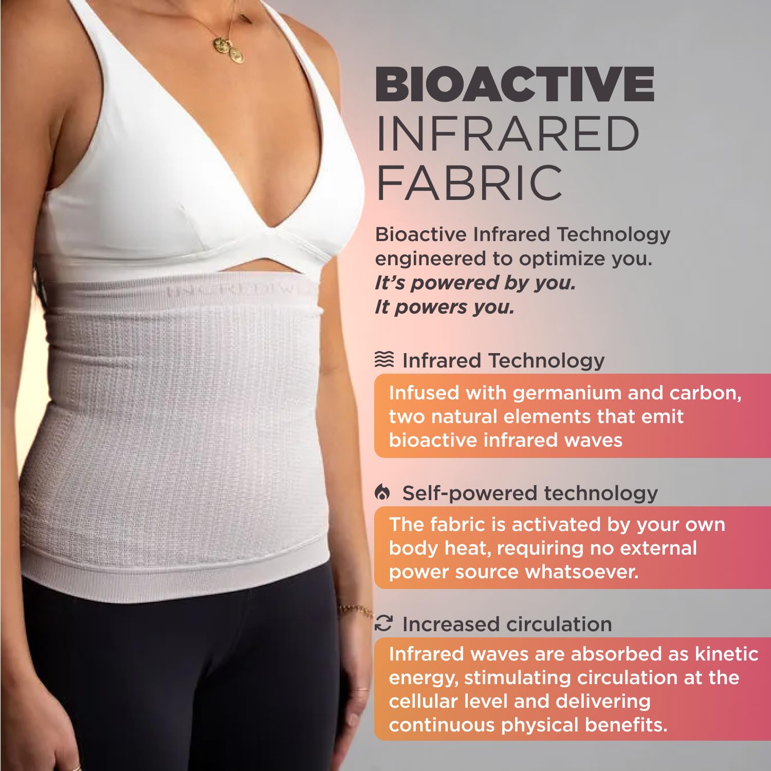 Incrediwear Inc Body Sleeve, Unisex, White, Large