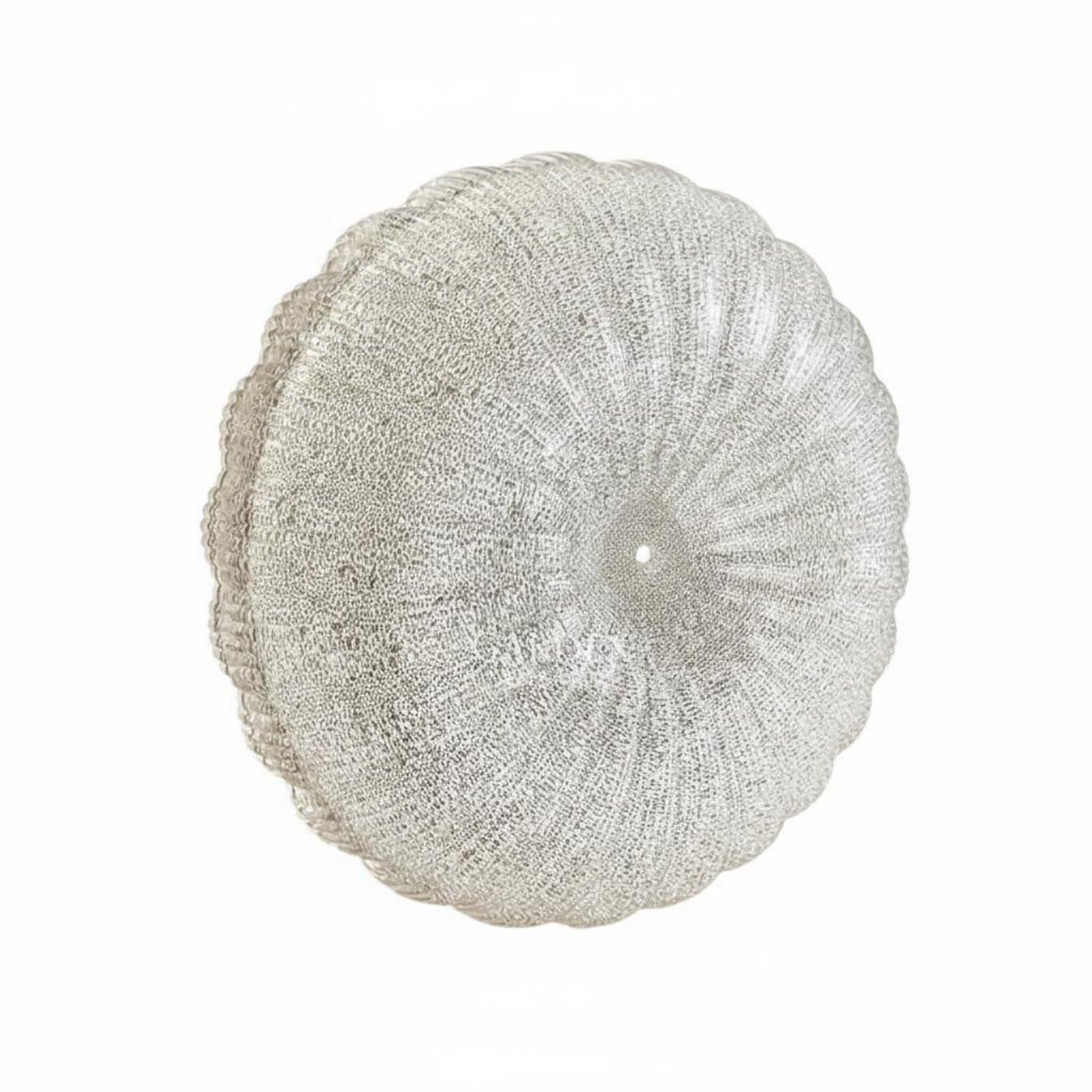 Pantalla para Techo Pantalla de Lámpara Difusor de Luz Cubierta de Lámpara Tulipa Redonda de Vidrio con, Diámetro 40cm, Altura 9cm, Agujero Central 1.2cm
